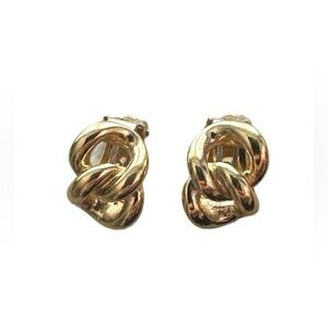 CHRISTIAN DIOR Vintage Chain Link Clip-On Earrings